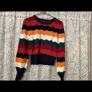 Tight fighting crop sweater good for layering runs small